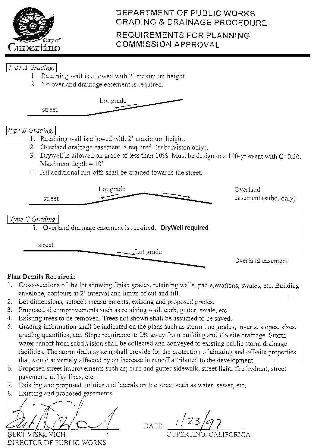 Grading and Drainage procedure