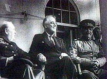 1943. Тегеран . Сталин, Чечиль и Рузвельт